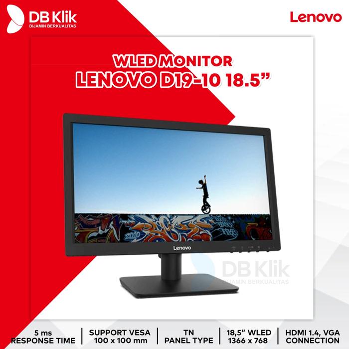 LED Monitor LENOVO D1910 18.5Inch TN HD HDMI VGA - Lenovo D19-10