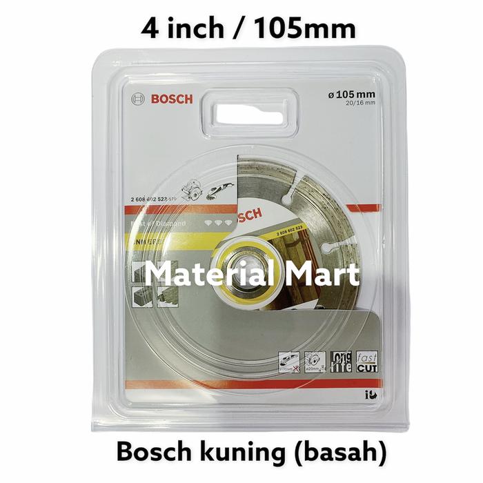 Gambar Diamond Wheel Bosch ASLI| Mata Gerinda Potong 4 | Pisau Potong Keramik - Kuning (Basah) dari Material Mart Indonesia undefined Tokopedia