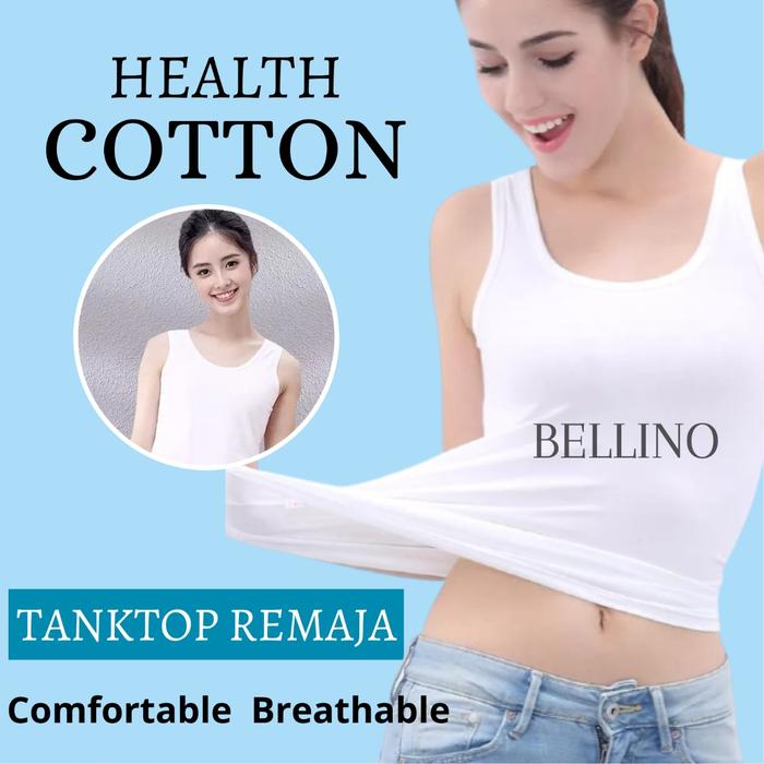 Gambar Kaos Singlet Wanita Putih Polos Premium Tanktop Dalaman Kaos Sekolah dari IvShopNew undefined Tokopedia