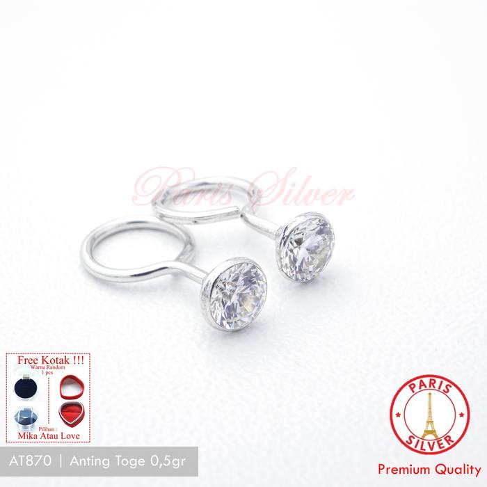 Gambar Anting Perak Asli 925 Toge Permata Anak & Dewasa | Anting Silver 925 Bayi Aman Hypoallergenic - 0,5gram dari Paris Silver Indonesia undefined Tokopedia