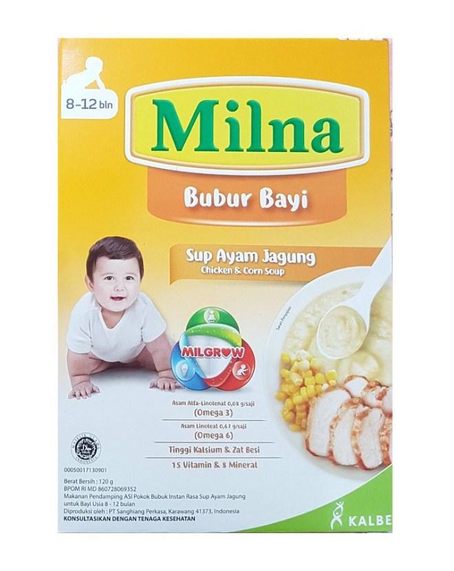 Gambar Milna Bubur Bayi Regular 8-12 Bulan Makanan Pendamping ASI MPASI 120g - Sup Ayam Jagung dari lapakmami9 undefined Tokopedia