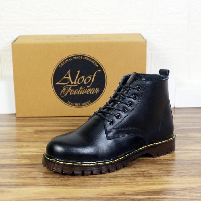 Gambar Sepatu Boots Kulit Asli Pria Aloof Denbora Original Docmart Size 37-43 - Hitam, 37 dari UsaCollection_NEW undefined Tokopedia