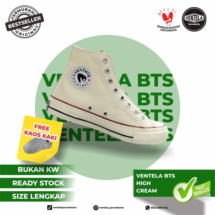 Ventela Back To 70's High Cream 43 di Ventelashoespurwokerto Tokopedia