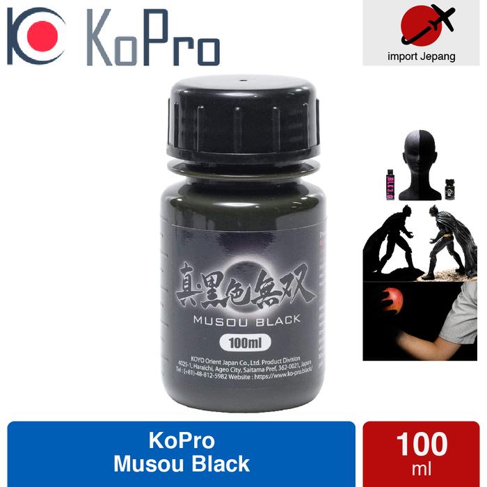 Jual KoPro Musou Black Tinta Hitam Terhitam Water Acrylic Black 3 Vanta