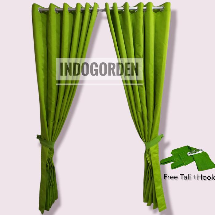 Gambar Gorden Jendela Polos / Gorden Pintu / Gorden Blackout /Hordeng Jendela - Hijau, L100cm x T200cm dari INDOGORDEN2 undefined Tokopedia