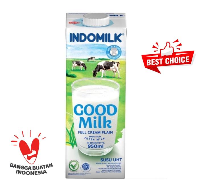 Gambar Susu UHT Indomilk Full Cream PLAIN Kemasan 1L / 1 Liter / 1L / 950 ml dari Virtue Shops undefined Tokopedia