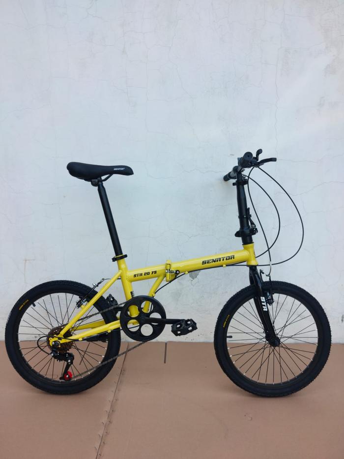 Gambar Sepeda Lipat Senator 20 Inch- 7 Speed - Kuning dari VictoryRide undefined Tokopedia