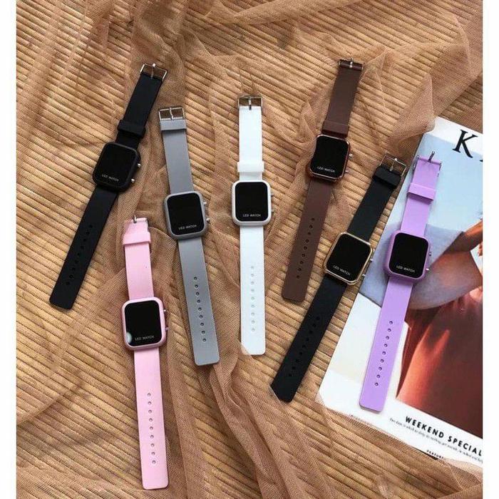 Gambar JAM TANGAN WANITA KEKINIAN LED SQUARE WATCH DIGITAL STRAP - Rondom dari Alqodiri Shop undefined Tokopedia