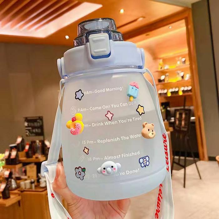 Gambar Botol minum anak 1200ml free stiker 2D & 3D / botol gendut import - Biru B dari ApiaSa Shop undefined Tokopedia