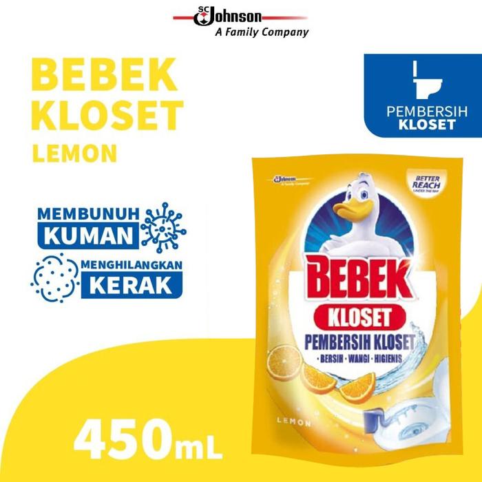 Gambar BEBEK - KLOSET REFILL 450ml | Cairan Pembersih Closet Toilet WC - Lemon dari INTI MEDIKA STORE undefined Tokopedia