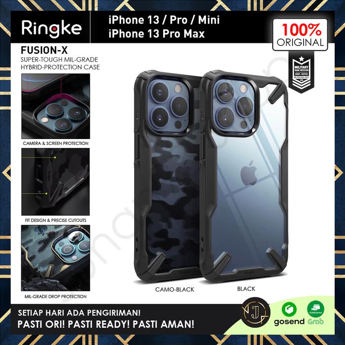 RINGKE Case iPhone 13 Pro Max Mini FUSION-X Hybrid Bumper Case iP  13 Mini, Black