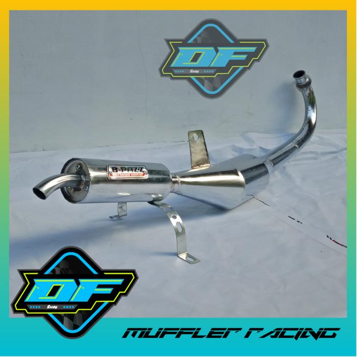 Gambar knalpot SATRIA HIU LUMBA crom standar full crom BPASS - SATRIA 2TAK, MERK BPASS dari Dfracing undefined Tokopedia