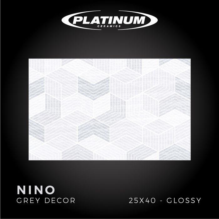 Gambar Keramik Dinding Platinum Nino DECOR Series 25x40 cm Kw1 - CREAM Decor dari INDO BUILD MART. undefined 5 Tokopedia