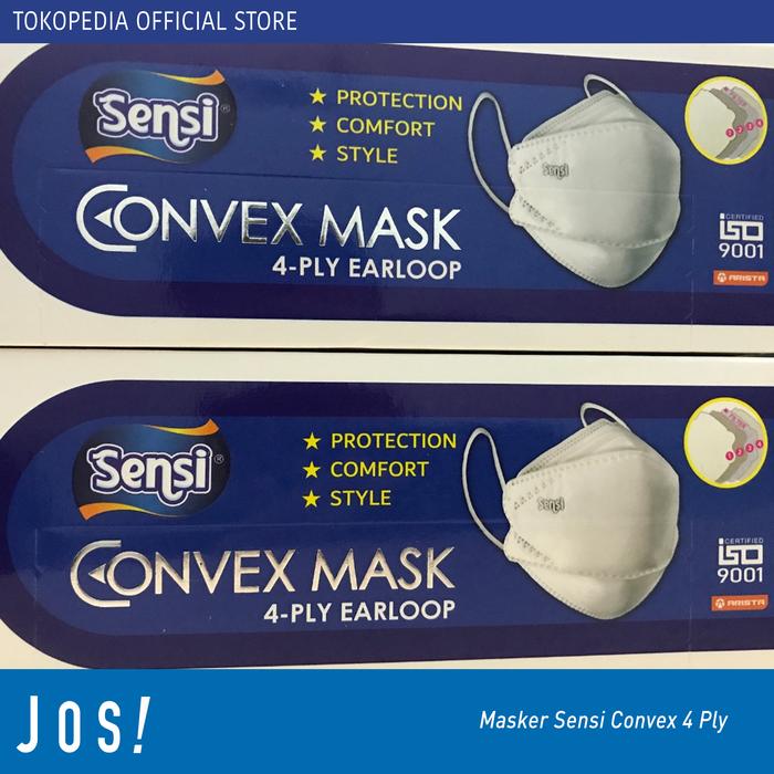 Gambar Masker Sensi Convex Mask 4ply 4D KF94 Original Asli earloop - Putih dari J O S undefined Tokopedia
