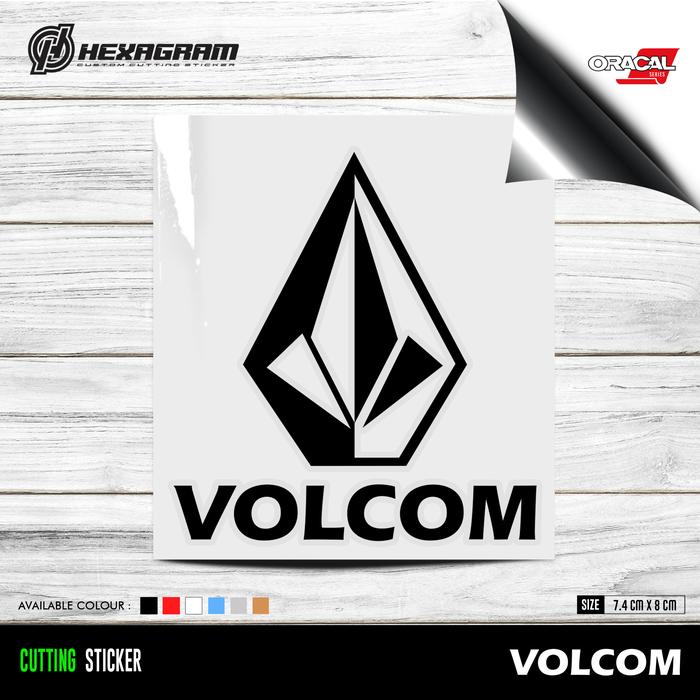 Gambar Cutting Sticker Volcom | Stiker Cutting Volcom | Volcom - Hitam dari Hexagram Stiker undefined Tokopedia