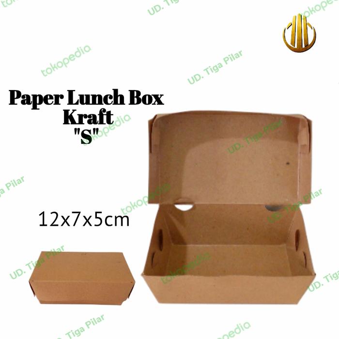 Gambar Paper Lunch Box Kraft/Kotak Makan Kraft - S dari kemasan cantik undefined Tokopedia
