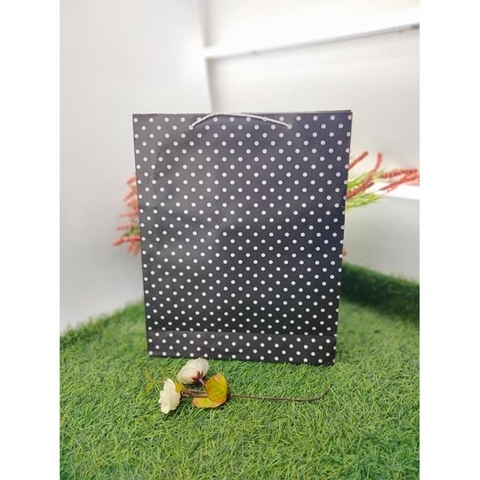 Gambar Tas Kertas Kraft Motif Belanja Hadiah Souvenir 29,5 x 8 x 36,5 2200 - Hitam dari Rahmah Tas Kertas dan Kemasan undefined Tokopedia
