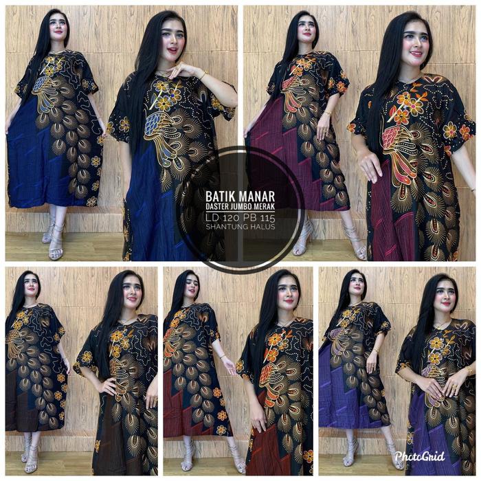 Gambar DASTER JUMBO MERAK - MULTIWARNA, All Size dari MANAR STORE_NEW undefined Tokopedia