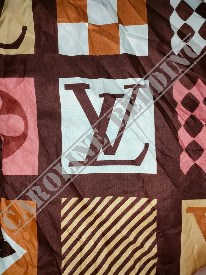 Gambar Sarung bantal cinta katun halus termurah - LV Coklat dari carolinebedding undefined Tokopedia