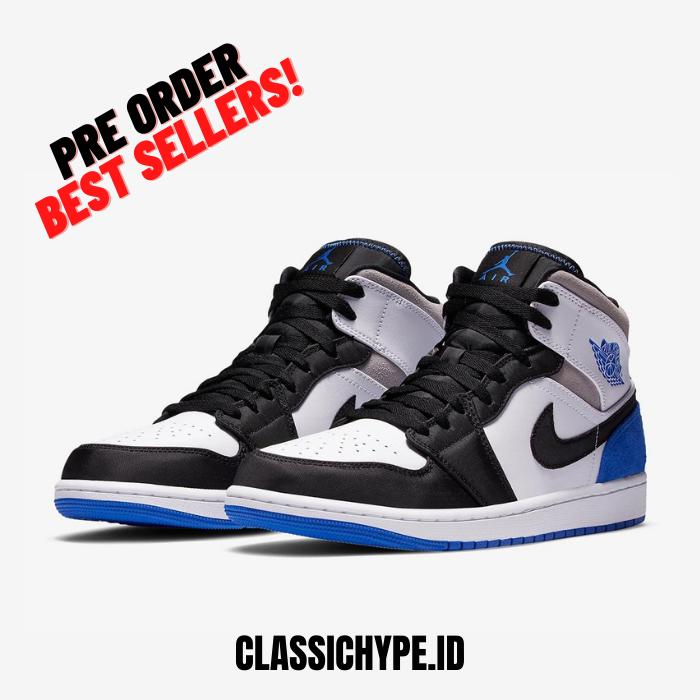 Jual AIR JORDAN MID ROYAL BLACK TOE GS Kota Medan