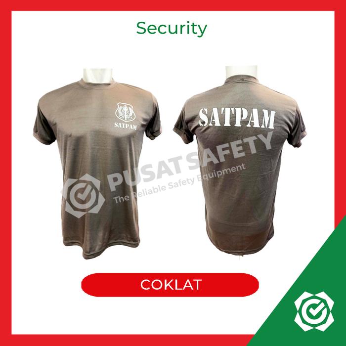 Gambar Kaos Security - Cokelat dari Pusat Safety undefined Tokopedia