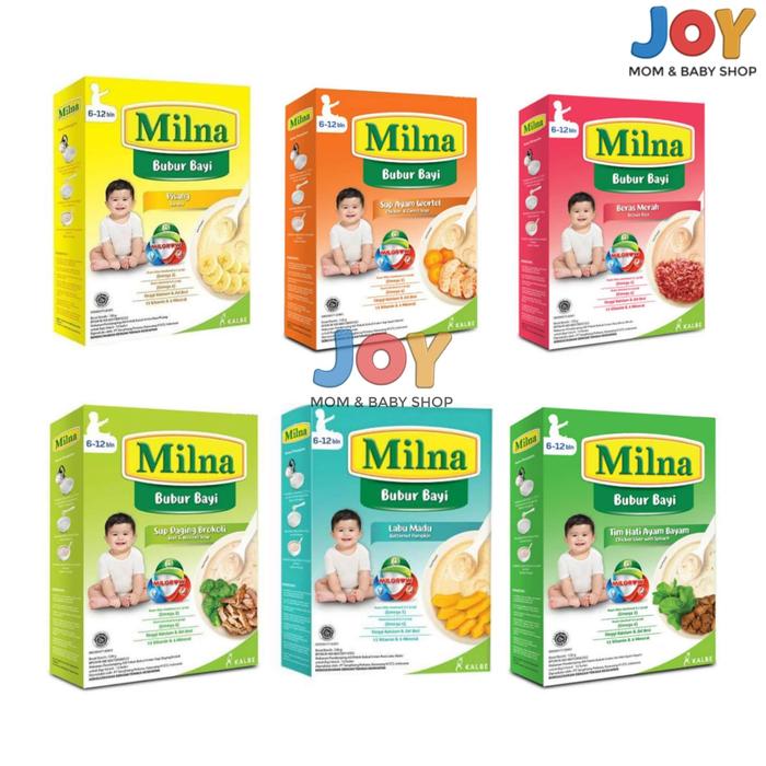 Gambar Milna Bubur Bayi 6+ All Variant 120gr - sup ayam wortel dari JOY Mom and Baby undefined Tokopedia