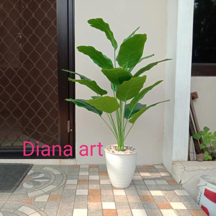 Gambar pohon hias#pohon pisang hias#pisang tiruan/tanaman artificial - 18 daun 95 cm dari Bunga plastik Diana Art undefined Tokopedia