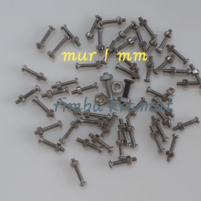Gambar MUR micro kecil mini 1 mm BAUT 0.9 cm rakit robot arduino drone tamiya dari Rimba Kramat undefined Tokopedia