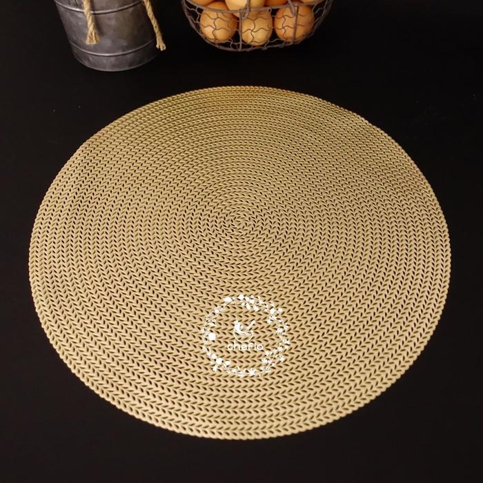 Gambar Chefio Placemat / Taplak / Tatakan Piring / Alas Penyaji Properti Foto - Spiral Gold dari Chefio Kitchenware undefined Tokopedia