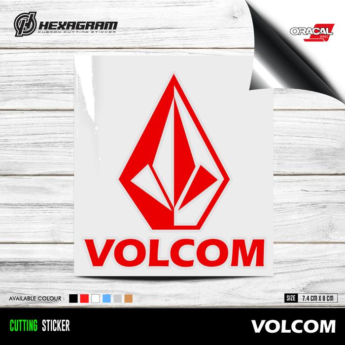 Gambar Cutting Sticker Volcom | Stiker Cutting Volcom | Volcom - Merah dari Hexagram Stiker undefined Tokopedia