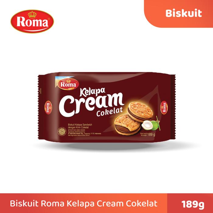 Promo Harga ROMA Kelapa Cream Cokelat 189 gr - Tokopedia