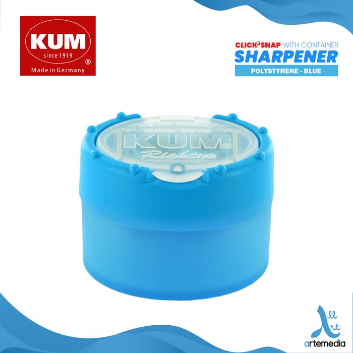 Gambar Rautan Pensil KUM Sharpener Click Snap Container - 2 HL POLY BLUE dari Artemedia_NEW undefined Tokopedia