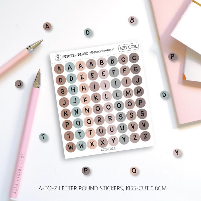 Gambar Stiker Huruf Angka Abjad Warna Natural Coklat Planner Bujo Deco Jurnal - AZDC02B dari Sticker Party undefined Tokopedia