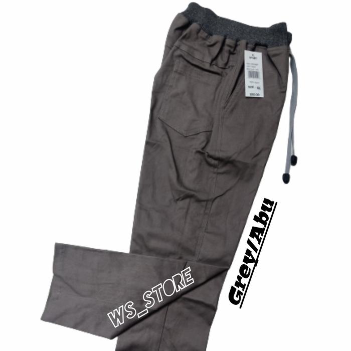 Gambar Celana chino panjang anak laki laki bahan katun strecth hitam - Abu-abu, L(10-12th) dari Zenithfashion undefined Tokopedia