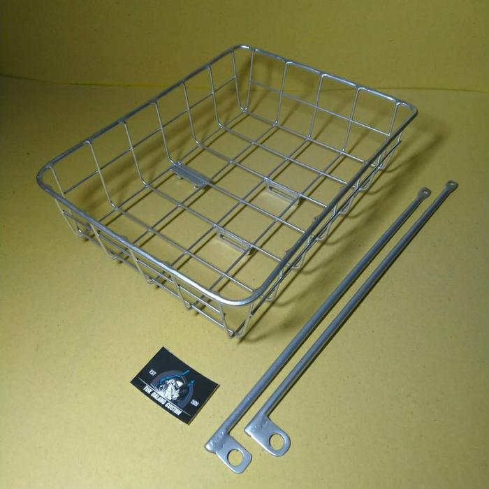 Gambar Keranjang Sepeda Commuter basket (Commusket) / Rak sepeda - Besi - Silver, 20Minivelo dari Sinar fadjar undefined Tokopedia