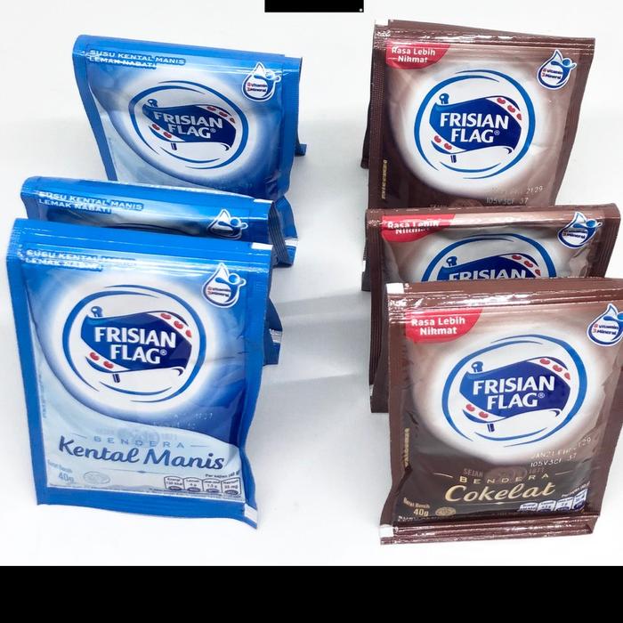 Gambar SKM Susu Kental Manis Frisian Flag Bendera Putih 1 Renceng 6 Pc 40 gr - Coklat dari Mega grocery undefined Tokopedia