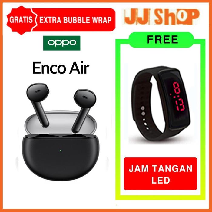 Gambar OPPO ENCO AIR ORIGINAL GARANSI RESMI OPPO INDONESIA - Hitam, free smartband dari JBLEZZ JJ SHOP Kota Bekasi Tokopedia