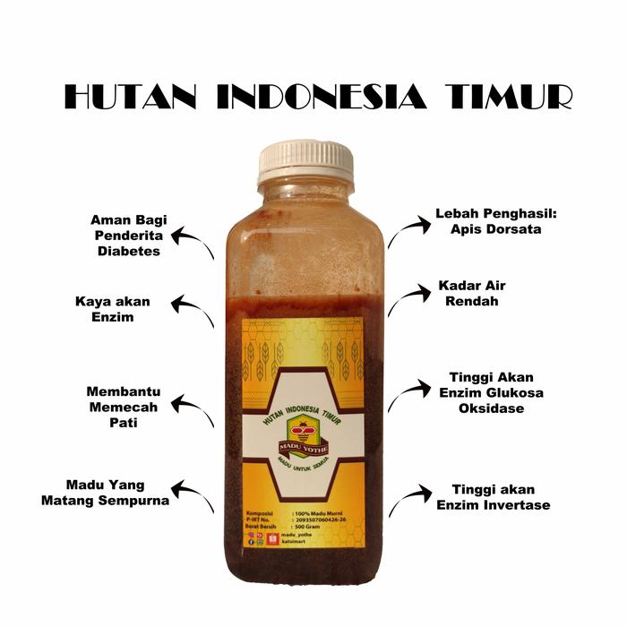 Gambar Madu murni 500gr (ada hasil uji lab) - hutan Ind Timur dari Katsimart undefined Tokopedia
