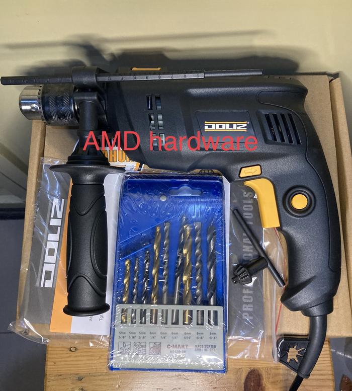 Gambar MESIN BOR TEMBOK BETON BESI IMPACT DRILL 13mm DOLIZ BA670 Bolak Balik - +MATA BOR CMART dari AMD hardware undefined Tokopedia