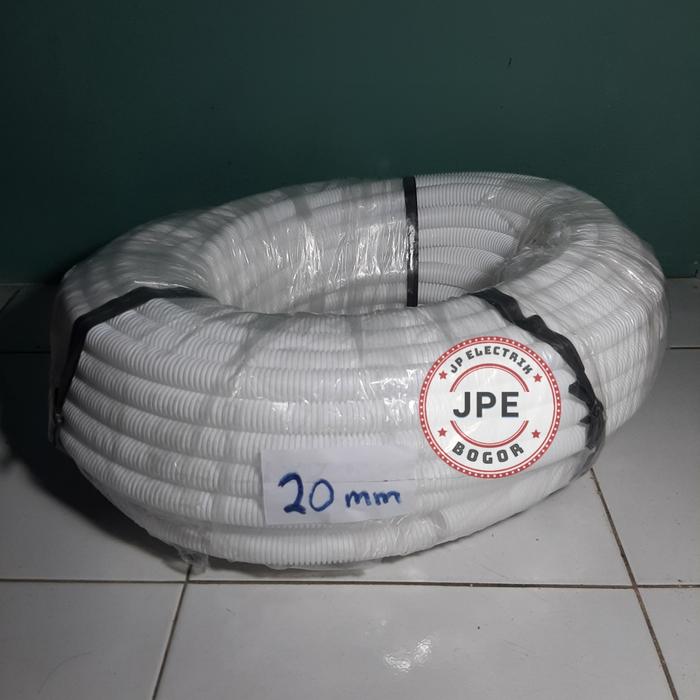 Gambar Flexible Conduit PVC 20mm/Selang Flexible 3/4 Inch/Spiral Kabel 20mm - Putih dari JP ELECTRIK BOGOR undefined Tokopedia