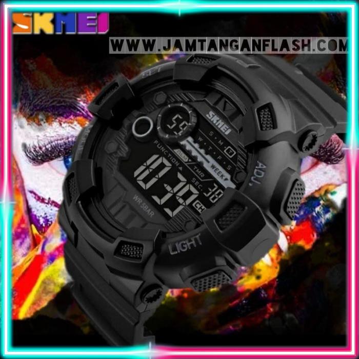 Gambar Jam Tangan Pria SKMEI Laser Hitam 1243 Original Murah Impor Tahan AIr - Hitam dari Jam Tangan Flash LED undefined Tokopedia