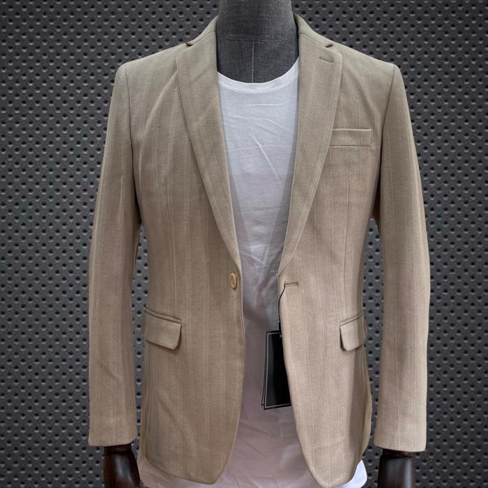 Gambar Slim fit Strech COGABANA Blazer Pria Luxury Jas Pria Berkwalitas - Khaki, 44/S dari NEXTLAND undefined Tokopedia