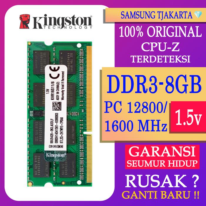 Ddr3l 8gb 1600mhz Kingston RAM LAPTOP KINGSTON DDR3L 8GB 12800
