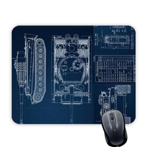 Jual Tank Blueprint Mouse Pad Alas Mouse Custom Kota Bandung Laris