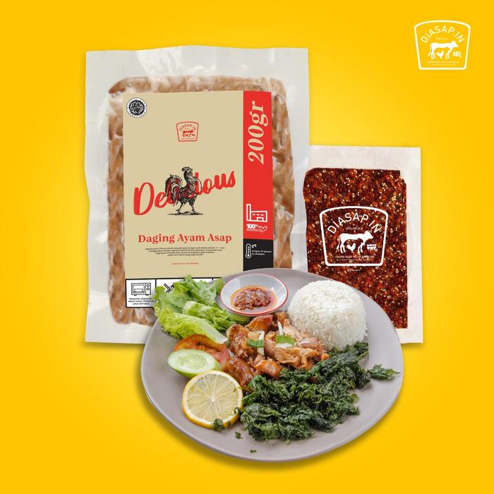 Gambar SEI AYAM Frozen / Daging Ayam Asap DIASAPIN 200gr + 1 Sambal 50gr - Sambal Chili Oi dari DIASAPIN undefined Tokopedia