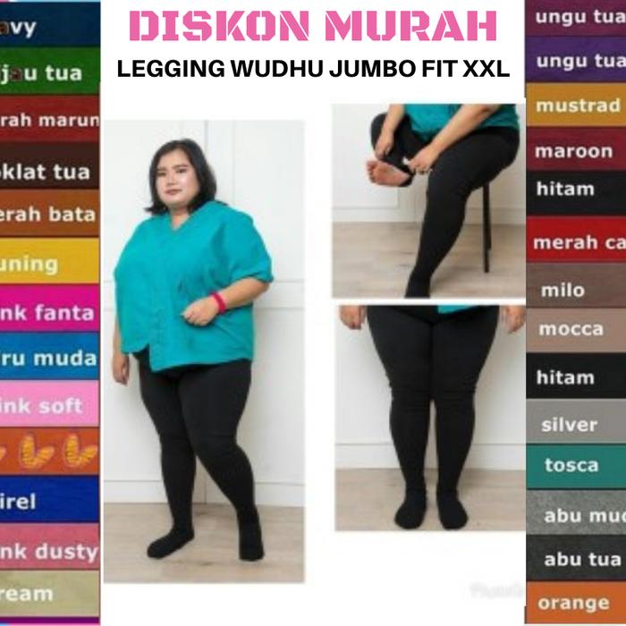 Gambar PROMO Legging Wudhu Panjang Jumbo Jersey Premium Lejing Wudu Besar Big - Hitam dari Tukiyem13 undefined Tokopedia