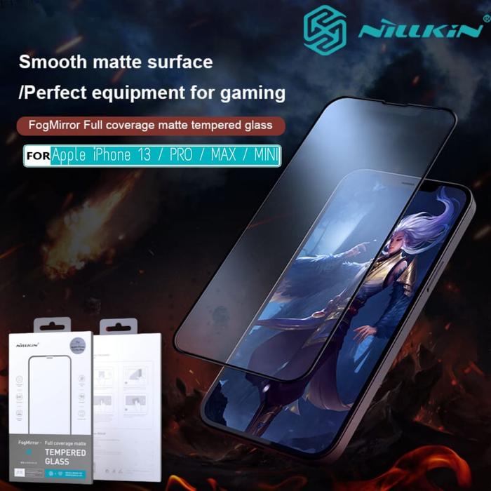 Gambar IPHONE 13 / PRO / MAX / MINI TEMPERED GLASS NILLKIN FOG MIRROR MATTE - IP 13 PRO MAX, FRAME - BLACK dari T-ORIGINAL STORE undefined Tokopedia