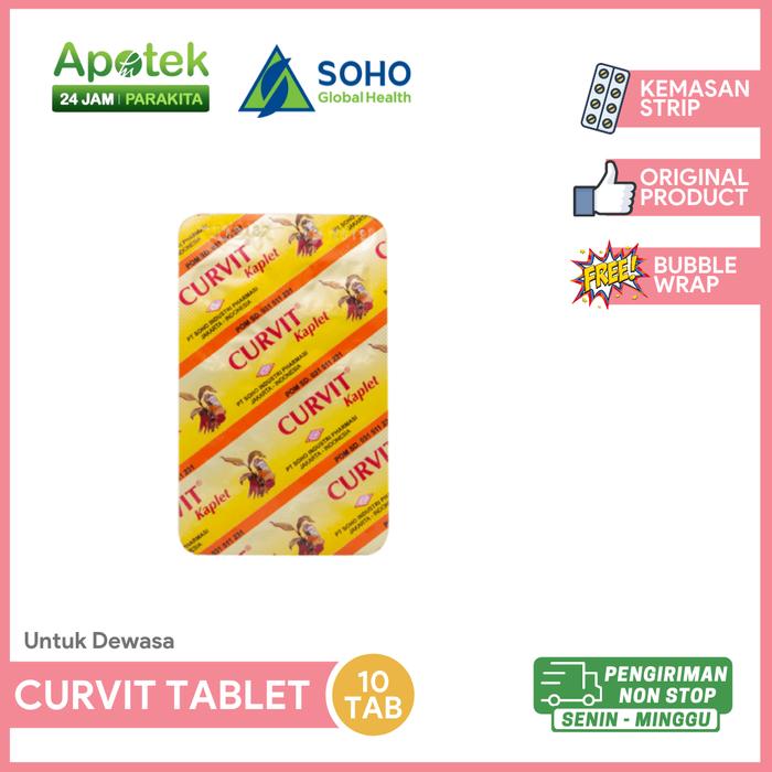 Gambar Curvit Tablet dan Sirup Vitamin Penambah Nafsu Makan Dewasa dan Anak - 10 Tablet dari Apotek24jamParakitaMedika undefined Tokopedia