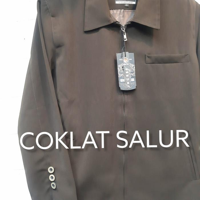 Gambar Jasket Semijas Jas Jaket | Salur Vertical Twist Saku Dalam | Greetlee - Cokelat, XXL dari Black Pino undefined Tokopedia