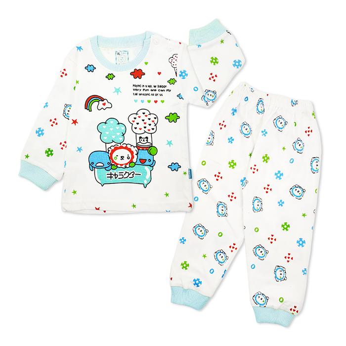 Gambar Wakakids Setelan Piyama Bayi Anak Usia 6 - 12 Bulan Unisex 3203 - Biru dari Wakakids undefined Tokopedia